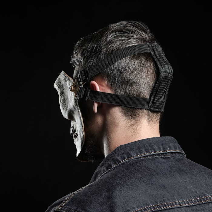 Маска Черепеп для езды на мототехнике, бежевая