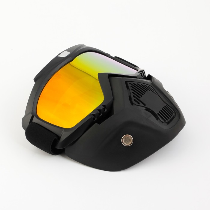 Очки-маска для езды на мототехнике, оранжевые