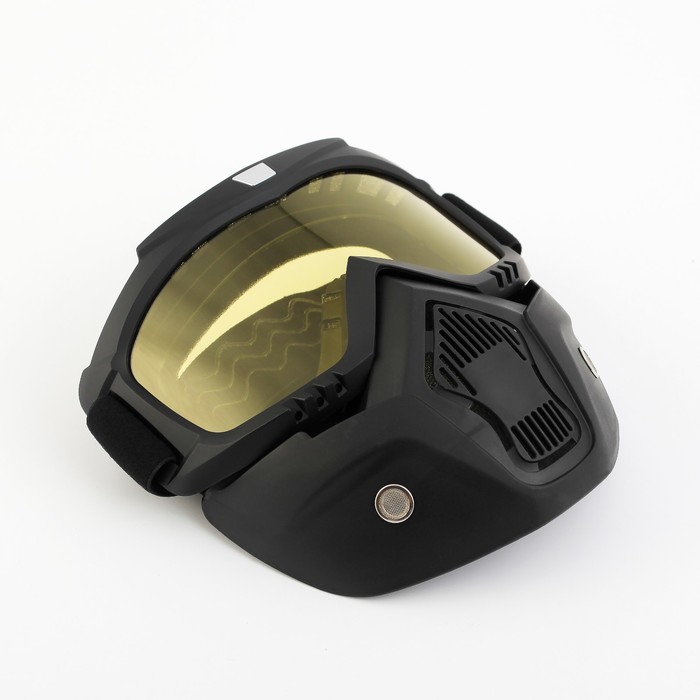 Очки-маска для езды на мототехнике, желтые