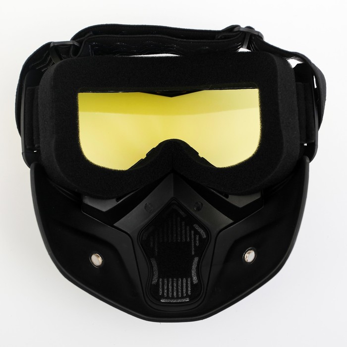 Очки-маска для езды на мототехнике, желтые