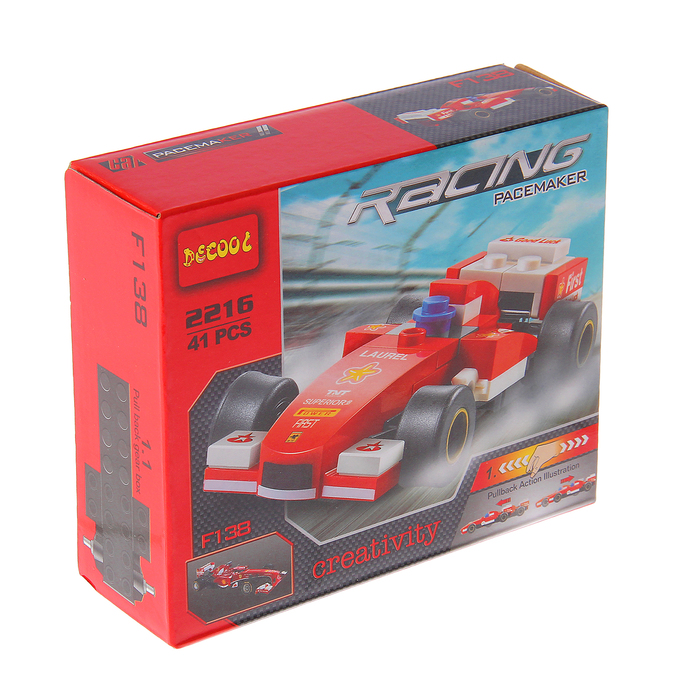 Конструктор с инерционным механизмом «Гонки», 41 деталь, МИКС