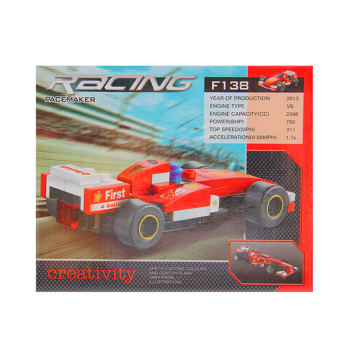 Конструктор с инерционным механизмом «Гонки», 41 деталь, МИКС