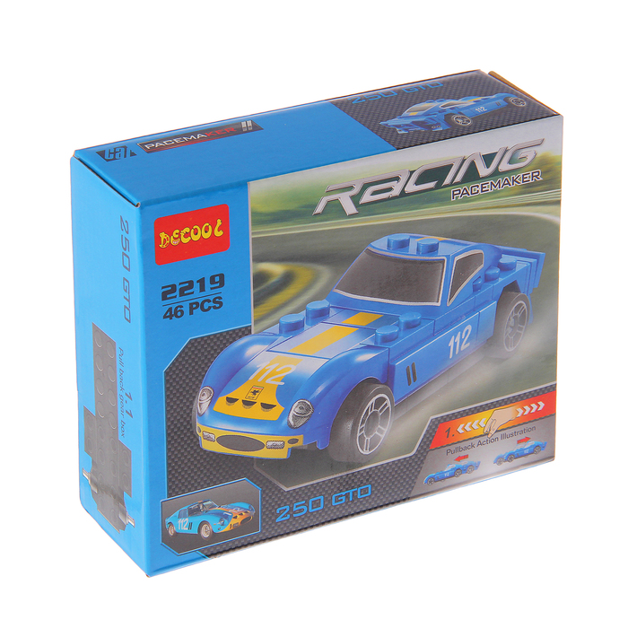 Конструктор с инерционным механизмом «Гонки», 41 деталь, МИКС