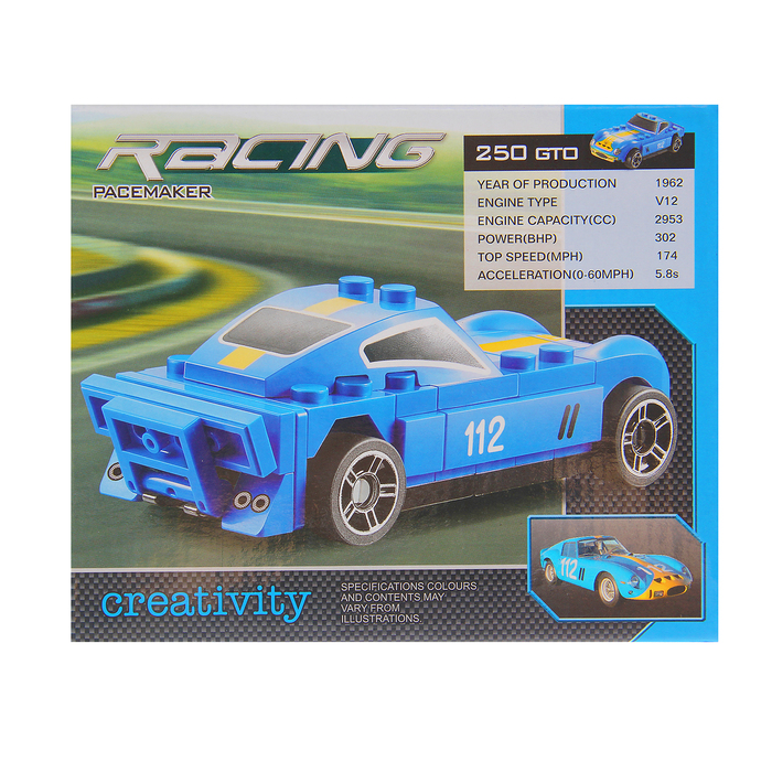 Конструктор с инерционным механизмом «Гонки», 41 деталь, МИКС