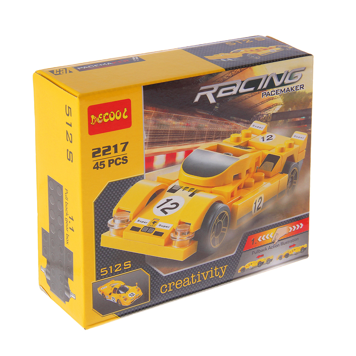 Конструктор с инерционным механизмом «Гонки», 41 деталь, МИКС