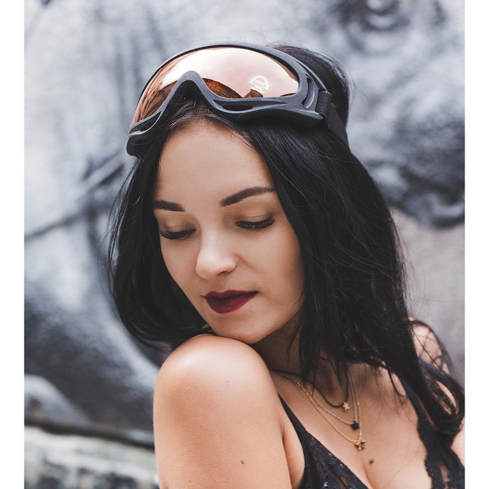 Очки для езды на мототехнике, оранжевые