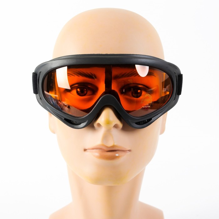 Очки для езды на мототехнике, оранжевые