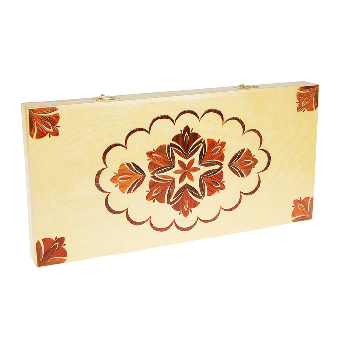 Нарды "Сувенирные" инкрустированные (доска дерево 40х40 см)