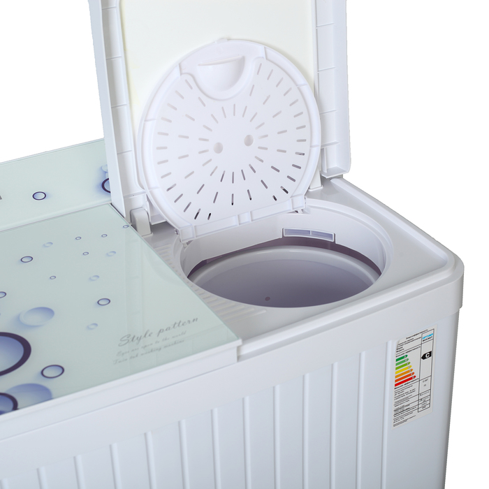 Стиральная машина Optima МСП-50СТ , п/автомат, до 5.0 кг, 1350 об/мин, белое стекло, пузыр