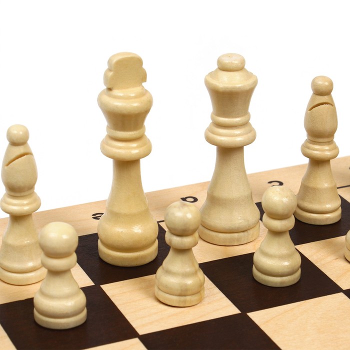 Шахматы гроссмейстерские (доска дерево 43х43 см, фигуры дерево, король h=9 см) )