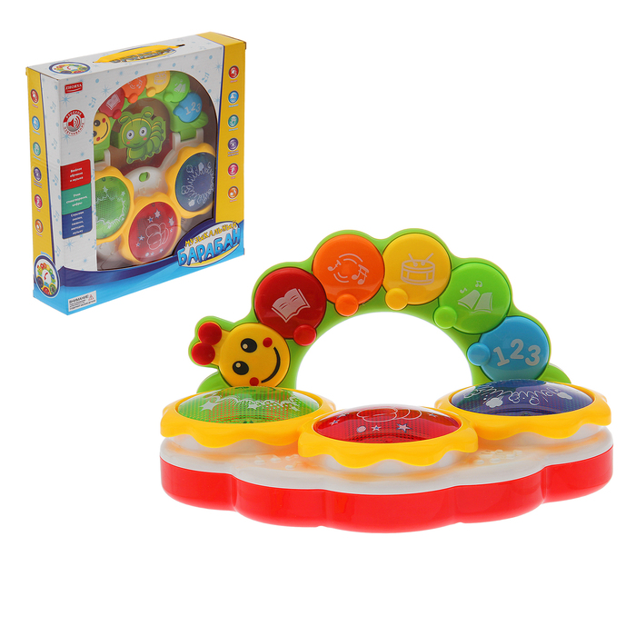 Игрушка развивающая "Музыкальный барабан", рассказывает сказки, разговаривает, световые эффекты