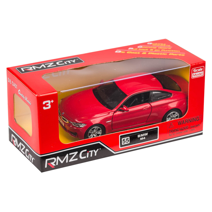 Машина металлическая BMW M4 COUPE with Strip инерционная, масштаб 1:32, 2 цвета МИКС