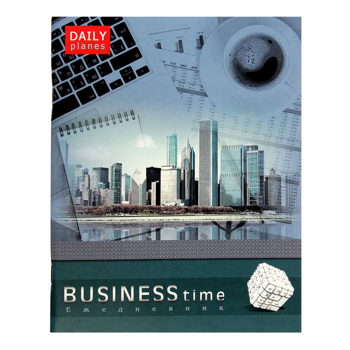 Ежедневник недатированный А5, 48 листов на скрепке "Офисный стиль-10", мягкая обложка, матовая ламинация