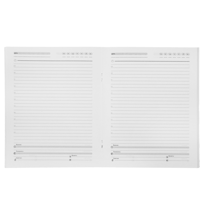Ежедневник недатированный А5, 48 листов на скрепке "Офисный стиль-10", мягкая обложка, матовая ламинация