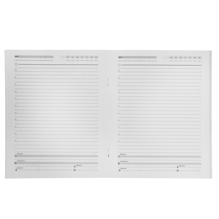 Ежедневник недатированный А5, 48 листов на скрепке "Офисный стиль-9", мягкая обложка, матовая ламинация
