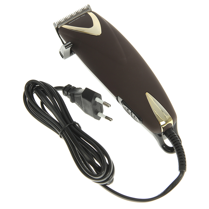 Машинка для стрижки Polaris PHC 0714. 4 насадки, 7 Вт, коричневая