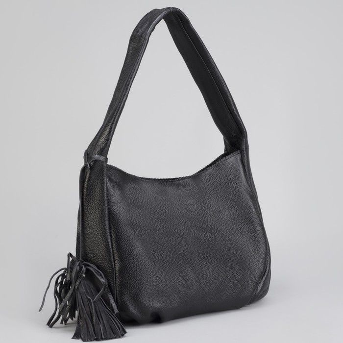 Сумка женская на молнии, 1 отдел с перегородкой, наружный карман, цвет чёрный