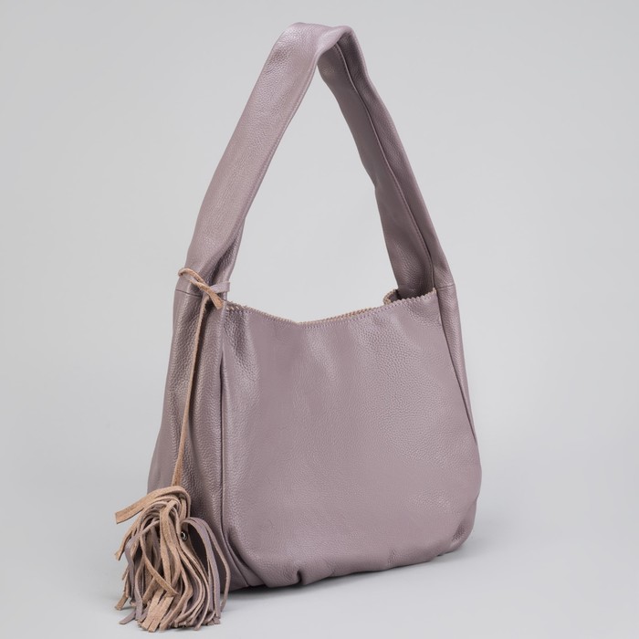 Сумка женская на молнии, 1 отдел с перегородкой, наружный карман, цвет пудра