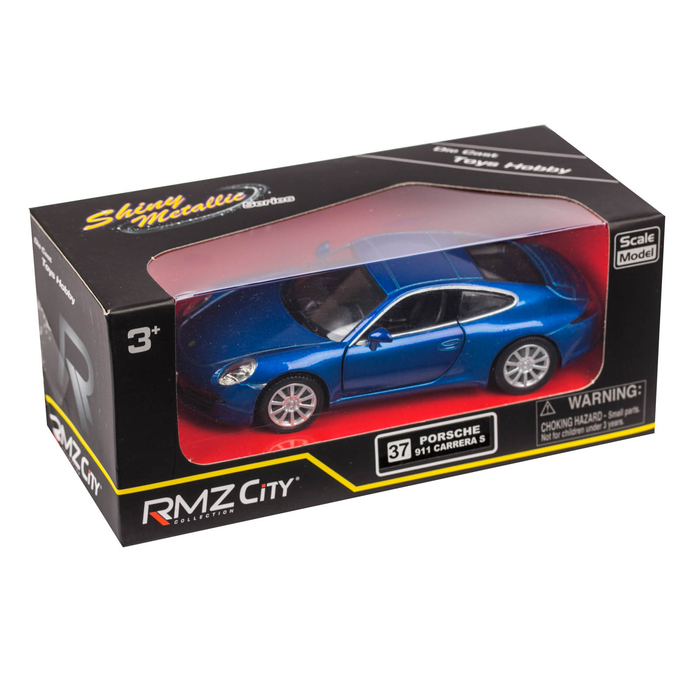 Машина металлическая Porsche 911 Carrera S, масштаб 1:32, инерционная, цвет синий металлик