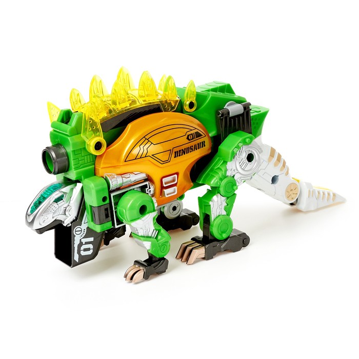 Робот-трансформер STEGOSAURUS, трансформируется в бластер и стреляет мягкими пулями