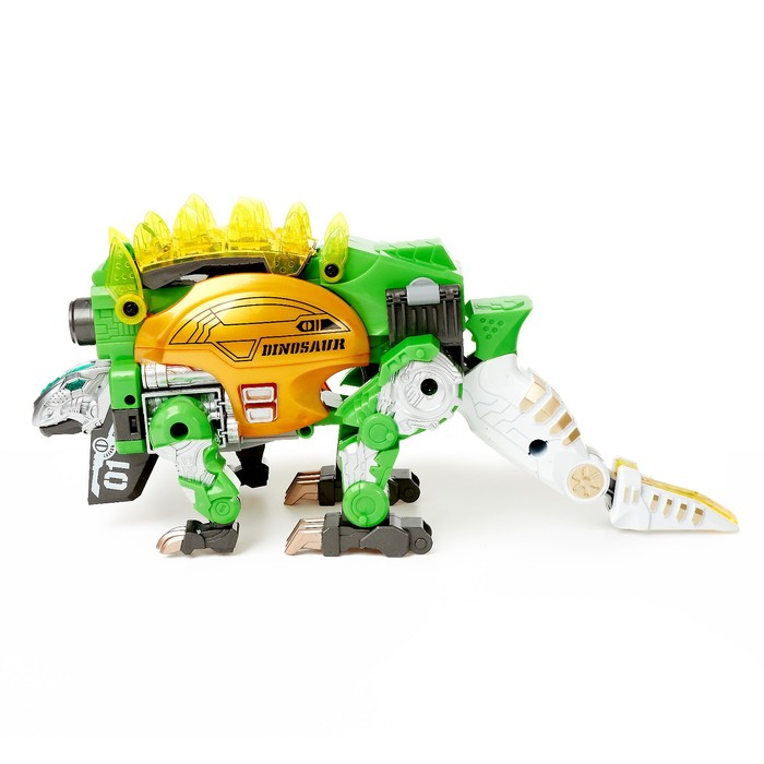Робот-трансформер STEGOSAURUS, трансформируется в бластер и стреляет мягкими пулями