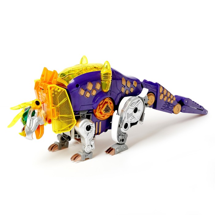 Робот-трансформер TRICERATOPS, трансформируется в бластер и стреляет мягкими пулями