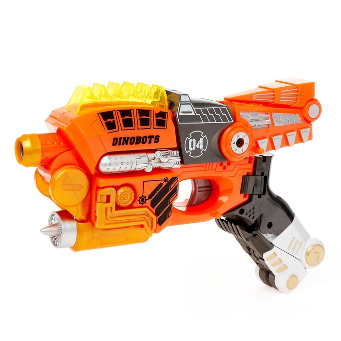 Робот-трансформер VELOCIRAPTOR, трансформируется в бластер и стреляет мягкими пулями