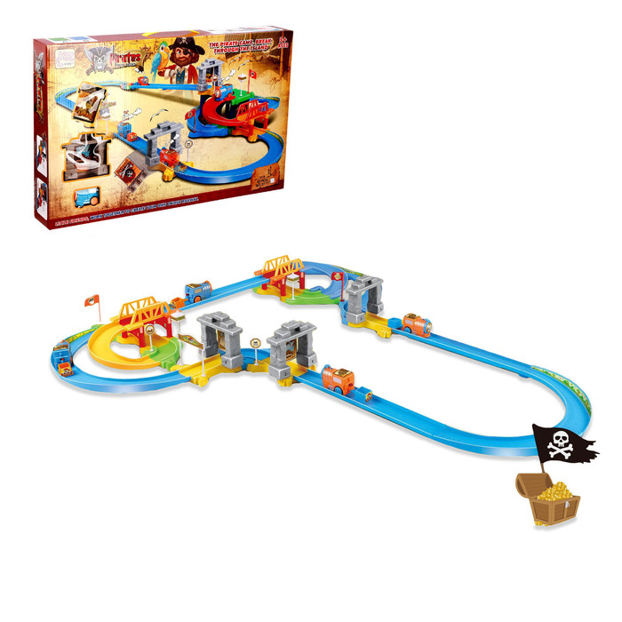 Железная дорога "Пиратские истории", 1 поезд, работает от батареек