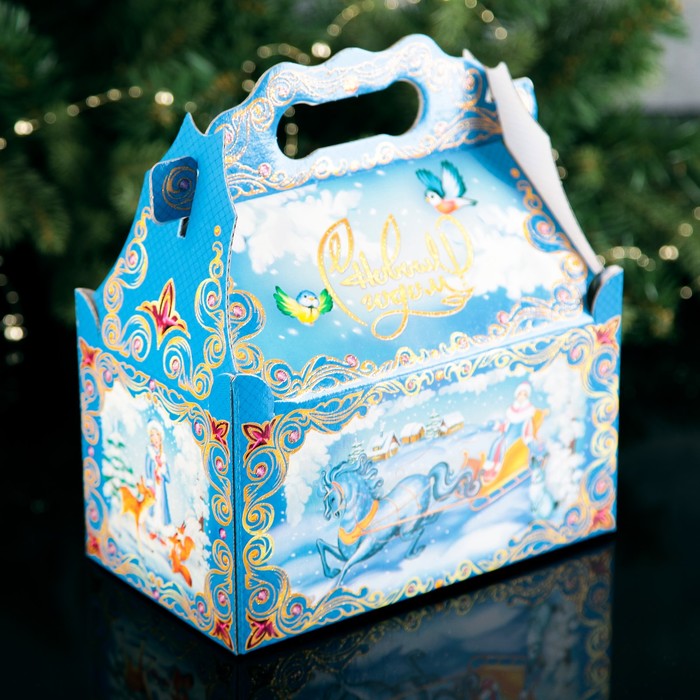 Коробка подарочная "Ларец простой", тройка удалая, 20.5 х 12.3 х 22 см