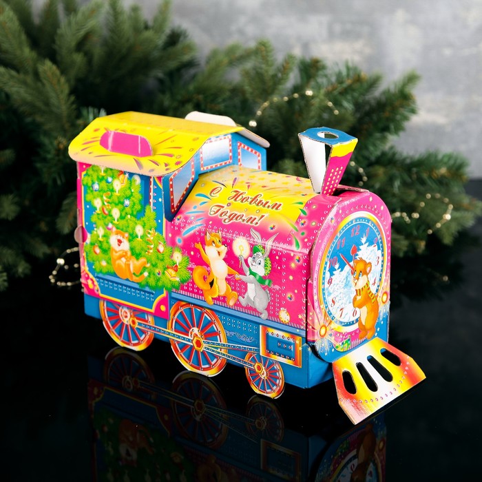 Коробка подарочная "Паровоз", 26 х 11.5 х 20 см