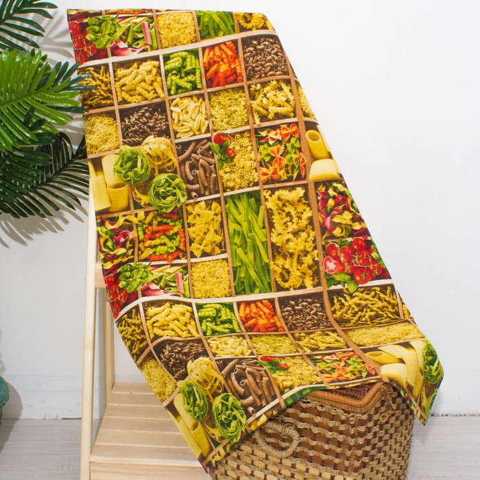 Полотенце банное вафельное, "Паста" 150х80 см, 176 г/м2, хл. 100%