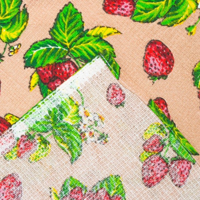 Полотенце банное вафельное "Клубничка", 150х80 см, 176г/м, хл. 100%