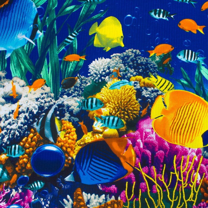 Полотенце банное вафельное "Коралловые рифы" 80х150 см, 176 г/м2, хлопок 100%