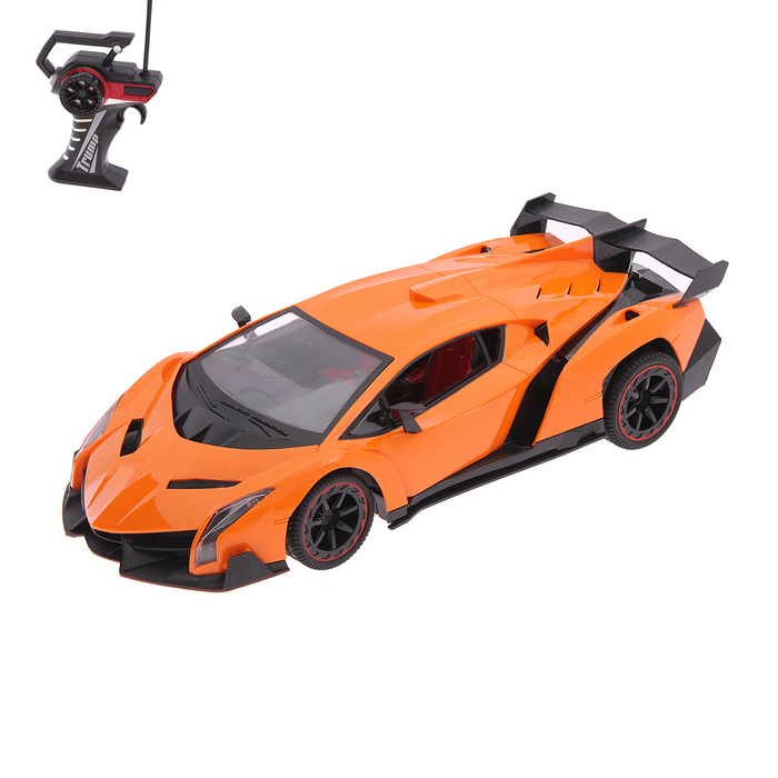 Машина радиоуправляемая "Ламбо", работает от аккумулятора, световые эффекты, МИКС