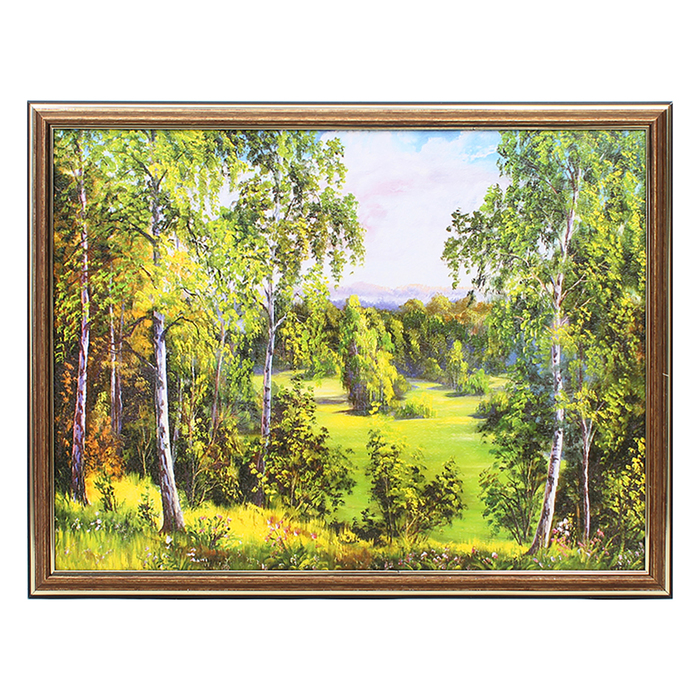 Картина "Лесные берёзки" 33х43 см