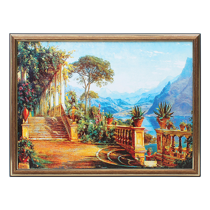 Картина "Морской курорт" 33х43 см