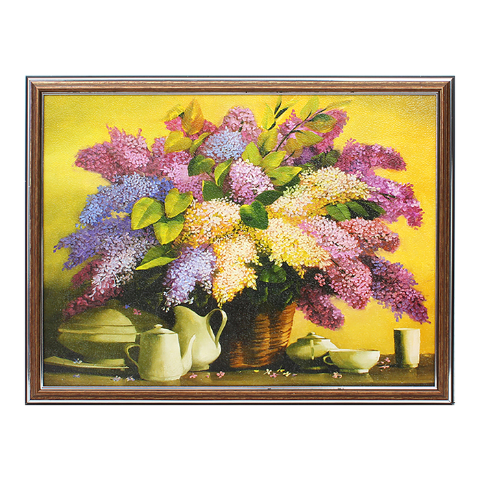 Картина "Большой букет сирени" 33х43 см