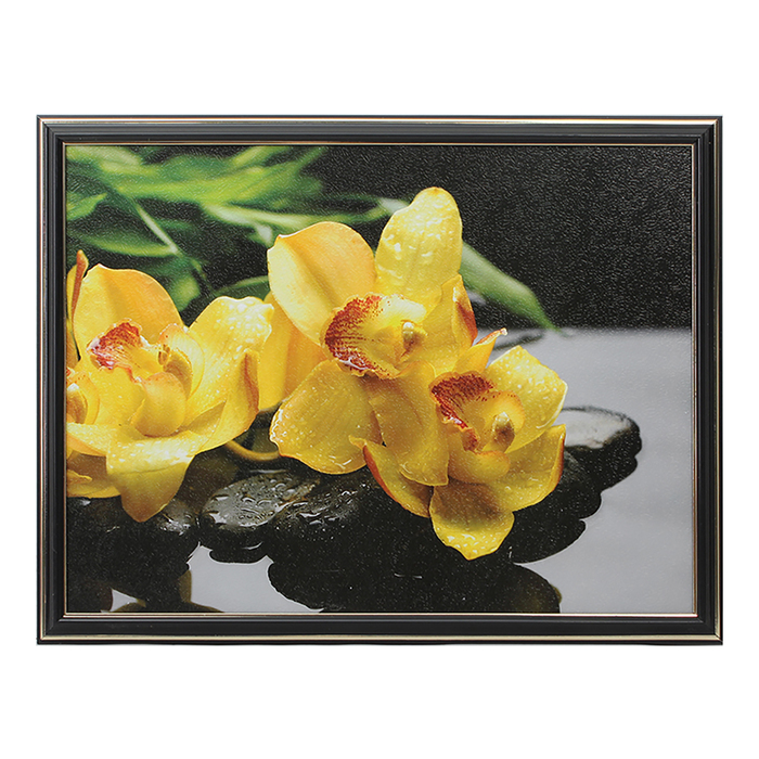 Картина "Жёлтые орхидеи" 33х43 см