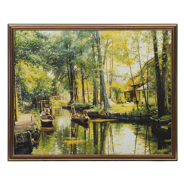 Картина "Рыбацкая деревушка" 41х52 см