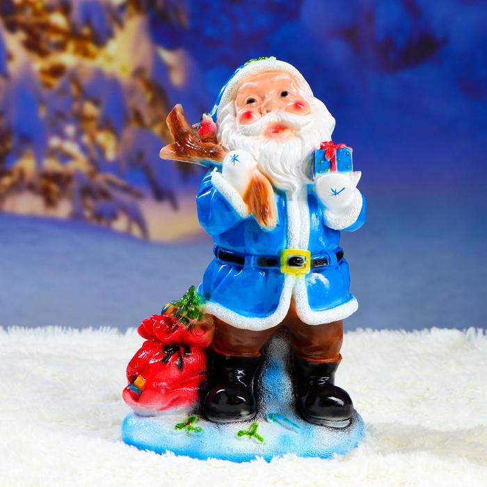 Фигурка "Дед мороз малый" синий 22х36см