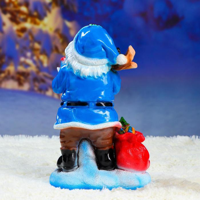 Фигурка "Дед мороз малый" синий 22х36см