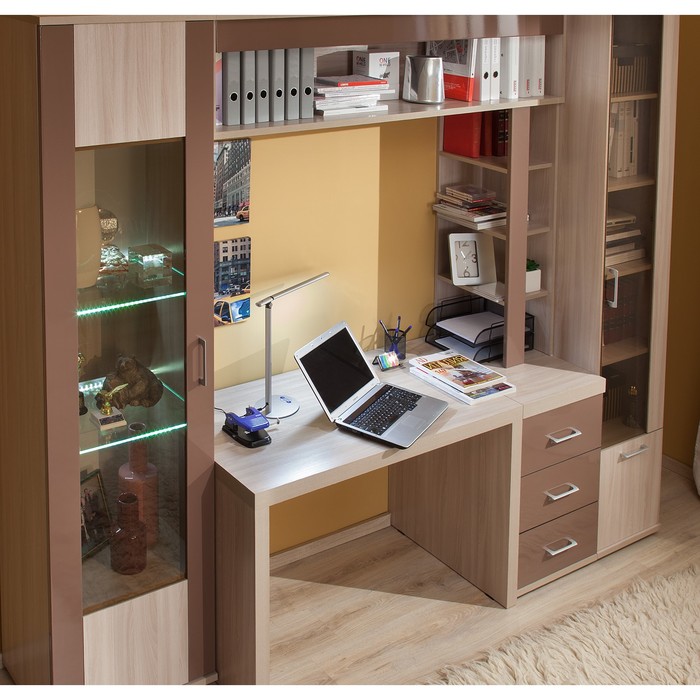 Тумба BERLIN 46, ясень шимо/шоколад глянец