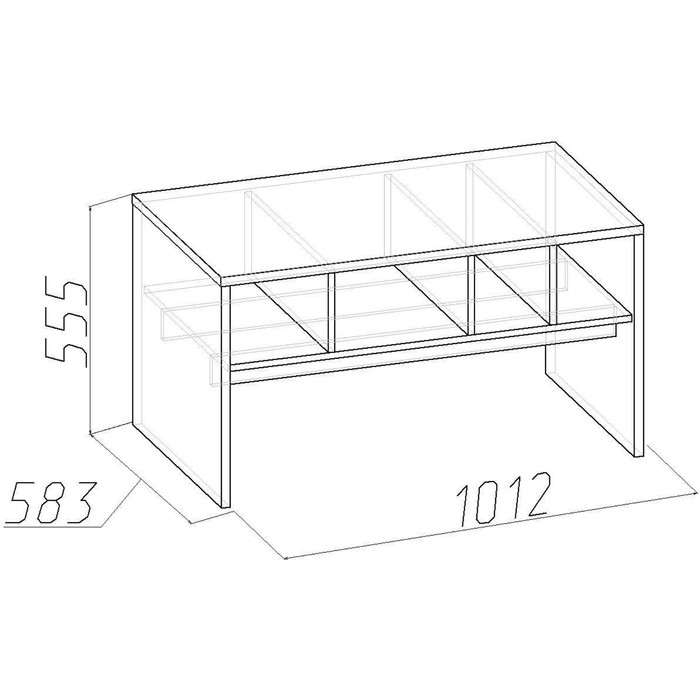 Стол журнальный BERLIN 6, ясень шимо