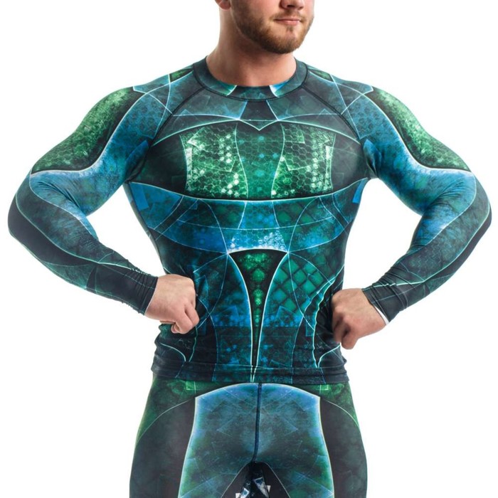 Рашгард с длинным рукавом, Flash, цвет голубой, L