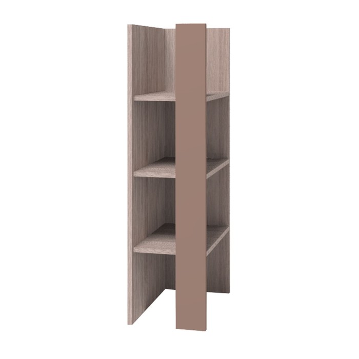 Стеллаж малый BERLIN 12, ясень шимо/шоколад глянец