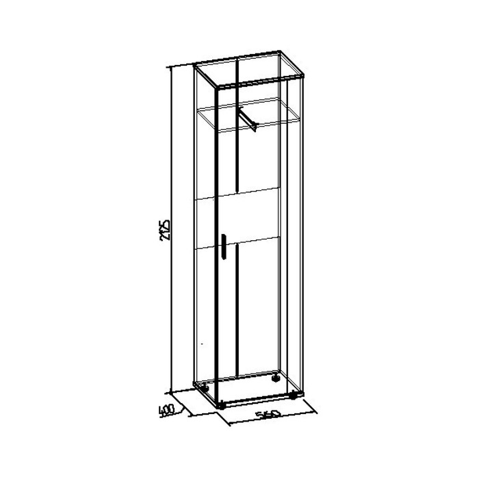 Шкаф для одежды и белья BERLIN 16, ясень шимо/венге