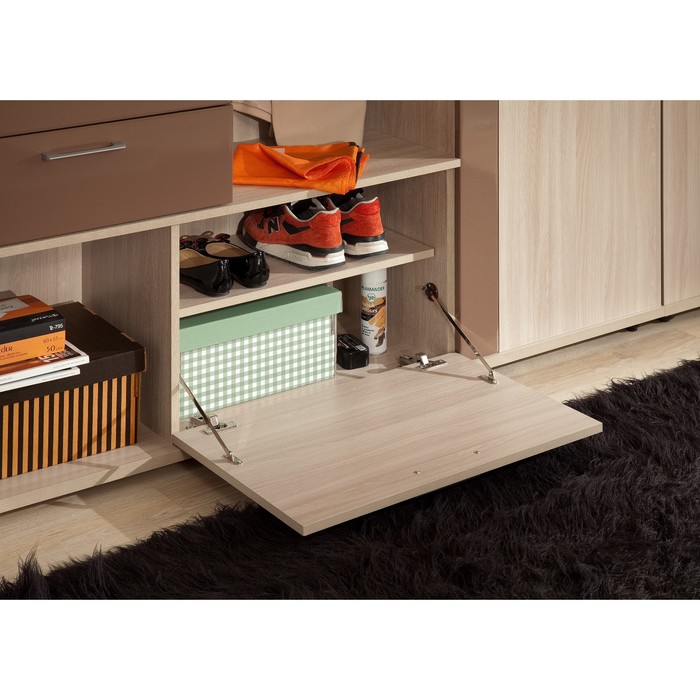 Прихожая BERLIN22, ясень шимо/шоколад глянец