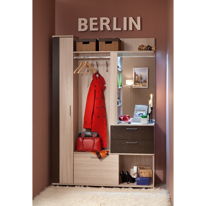 Шкаф для обуви BERLIN23, ясень шимо/венге