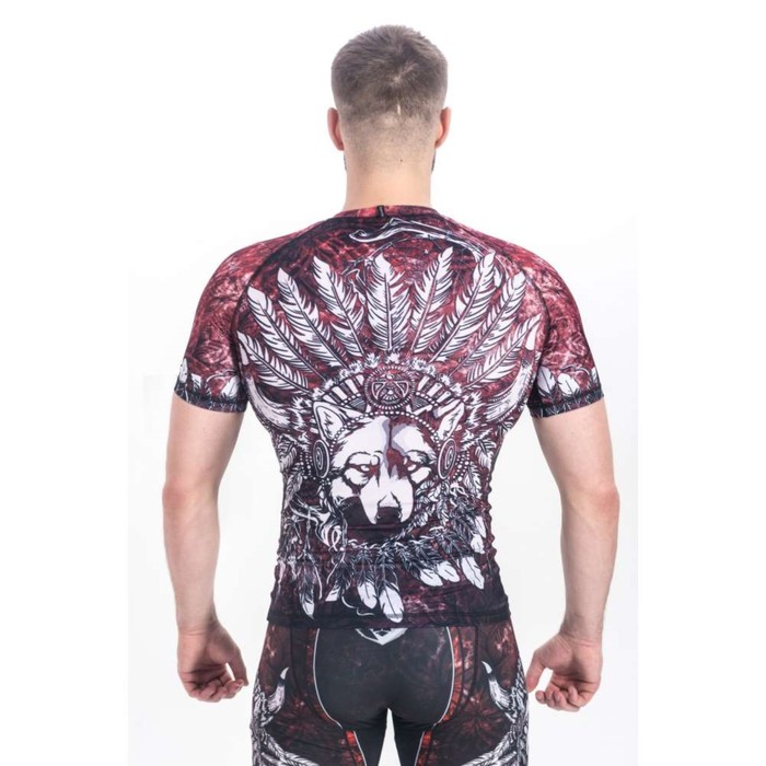 Рашгард с коротким рукавом, APACHI цвет коричневый, 3XL