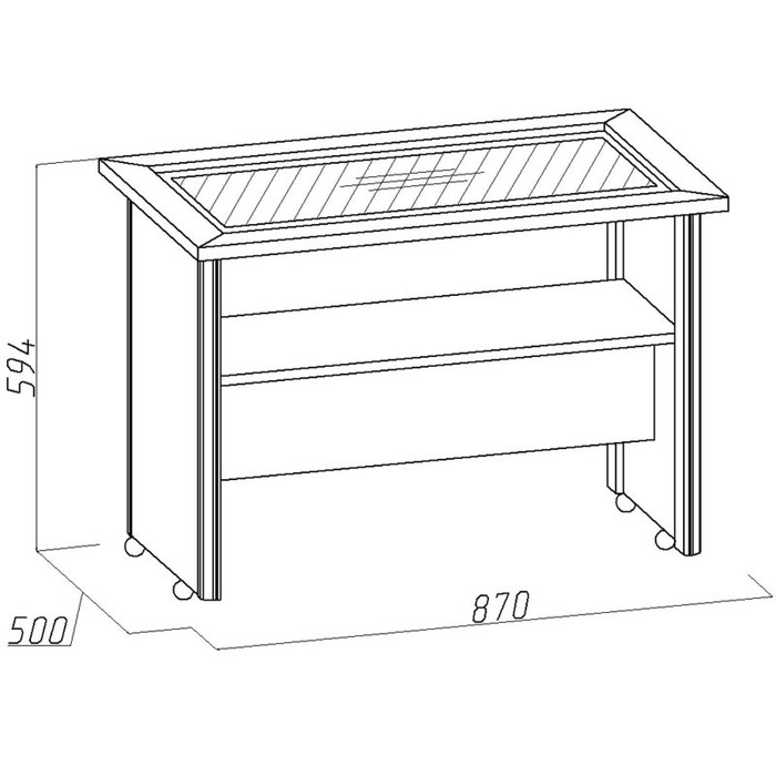 Стол журнальный "Милана", орех